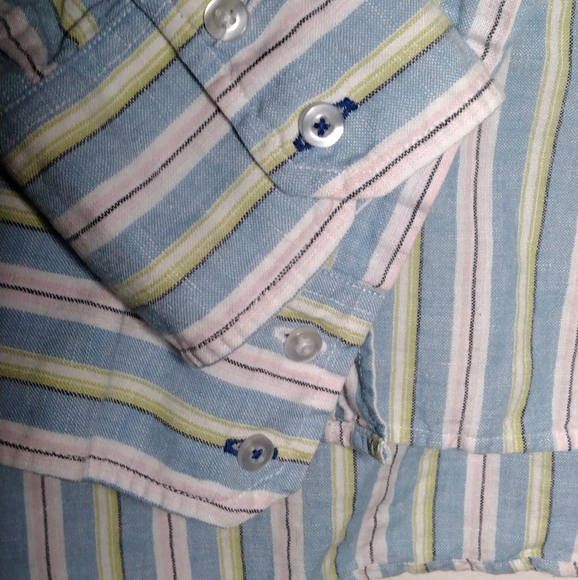 Threads Saks Fifth Avenue striped linen blend size XL - Picture 4 of 7